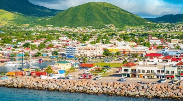 อันดับที่ 8 ประเทศ Sanit Kitts and Nevis มีพื้นที่ 261 ตารางกิโลเมตร